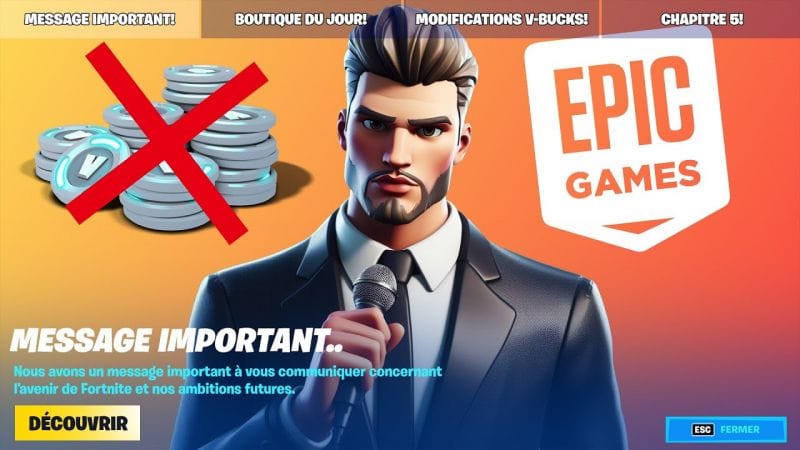 Epic Games a annoncé une très mauvaise nouvelle..