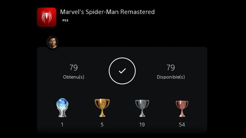 Platine # 18Marvel's Spider-Man Remastered