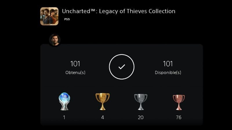 Platine # 20  Uncharted Legacy of Thieves Collection