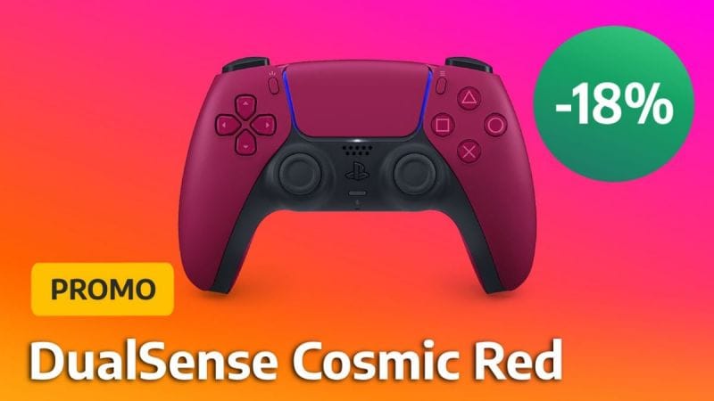 Promo PS5 : -18% sur la version Cosmic Red de la manette !