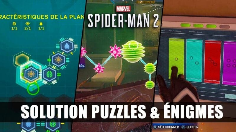 Marvel's Spider-Man 2 - Solution de TOUTES les Énigmes et Puzzle (Calibrage hybride, Atome, Musique)