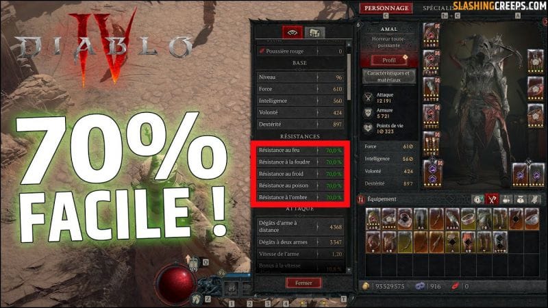 70% résistances Diablo 4 Saison 2 Patch 1.2, comment facilement avoir le cap élémentaire !