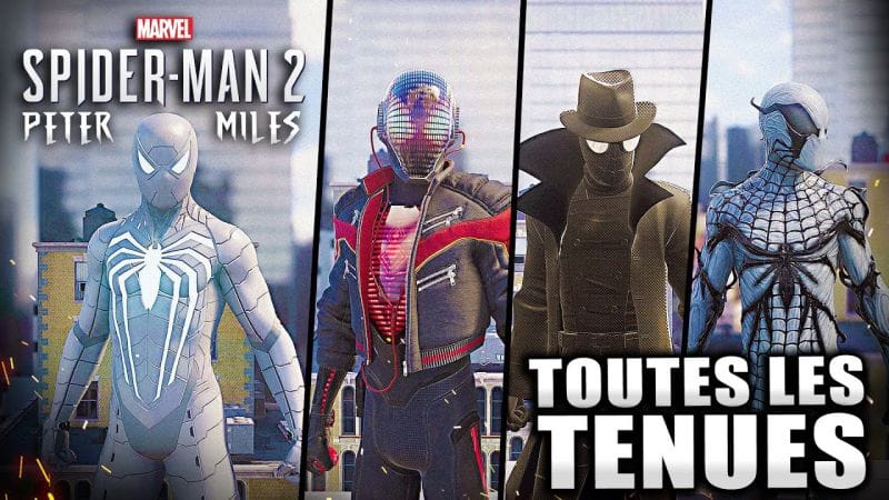 Marvel's Spider-Man 2 : VITRINE de TOUTES les TENUES & Costumes (Peter & Miles) 🔥