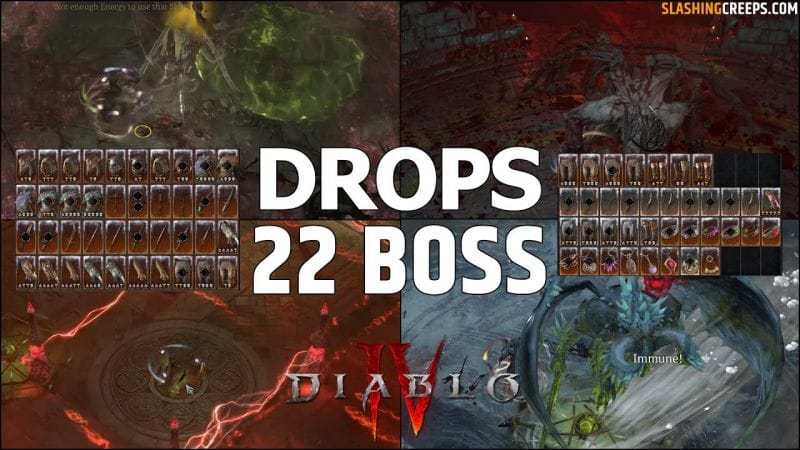 Stats drops de Boss Diablo 4 Saison 2, les objets légendaires et uniques sur 22 boss !