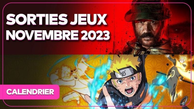 Calendrier des sorties jeux vidéo novembre 2023