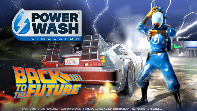 PowerWash Simulator - Le pack exclusif Retour vers le Futur dorénavant disponible sur consoles et PC - GEEKNPLAY Home, News, Nintendo Switch, PC, PlayStation 4, PlayStation 5, Xbox One, Xbox Series X|S