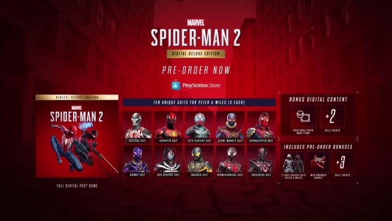 Bande-annonce Marvel's Spider-Man 2 : un trailer rempli de skins pour l'Édition Deluxe numérique - jeuxvideo.com