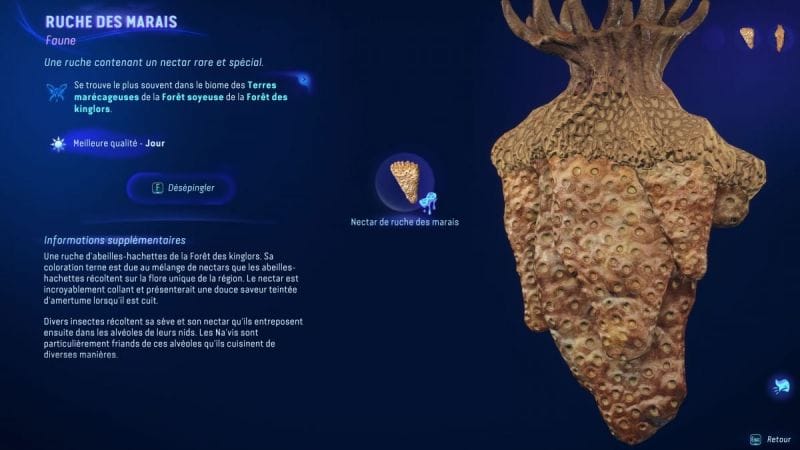 Ruche des marais Avatar Frontiers of Pandora : Où trouver le nectar ?