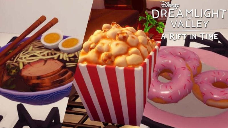 Recettes du DLC Disney Dreamlight Valley : La liste complète des plats ajoutés dans l'extension "A Rift in Time"