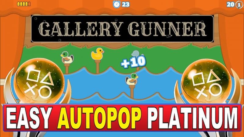 Gallery Gunner Easy Autopop Platinum Game PS4, PS5 - Quick trophy Guide