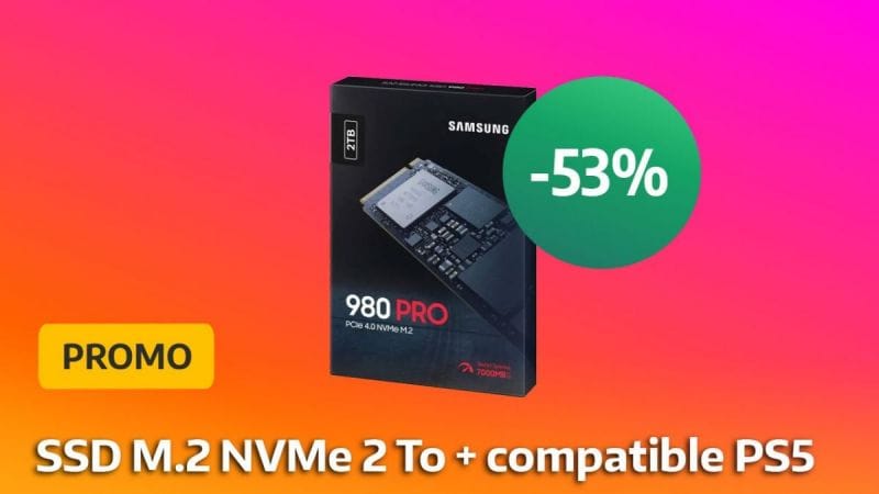 Promo SSD : compatible PS5, le Samsung 980 Pro 2 To est à -53%