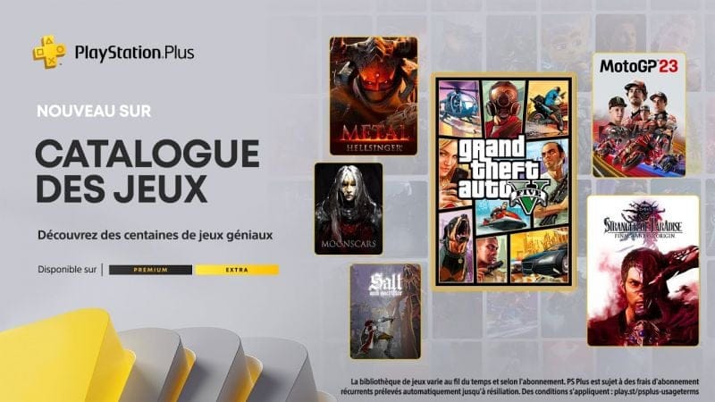PlayStation Plus Extra/Premium - Décembre 2023 - GTA V, Stranger of Paradise, MOTO GP23, etc.