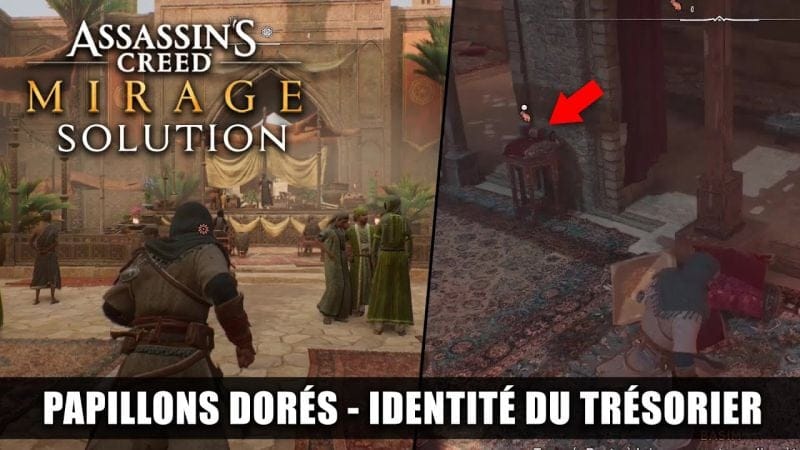 Assassin's Creed Mirage - Solution : Papillons dorés (Identité Trésorier) Épingle / Ivoire / Bazar