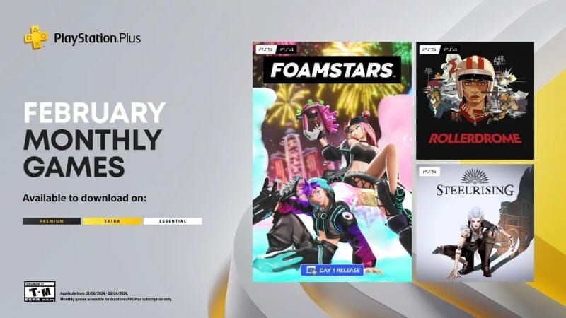 Foamstars, Rollerdrome et Steelrising sont les jeux gratuits de PlayStation Plus en février.