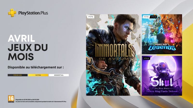 Les jeux du mois PlayStation Plus d’avril : Immortals of Aveum, Minecraft Legends et Skul: The Hero Slayer