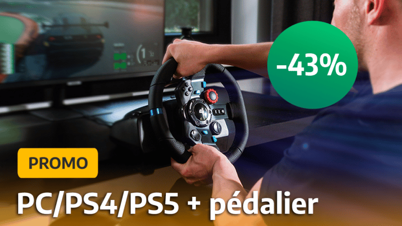 Meilleure vente sur Amazon, le volant de course Logitech G29 compatible PC et PS5 n'est plus qu'à -43% !