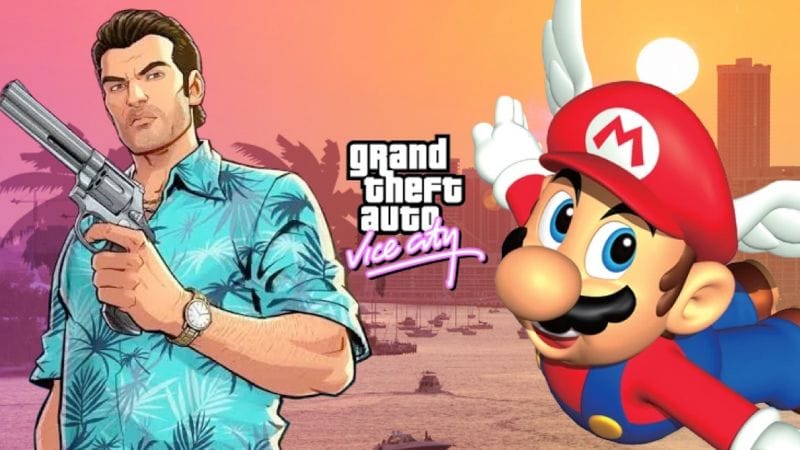 Cette IA imagine à quoi aurait pu ressembler Super Mario 64 s'il se déroulait à Vice CIty