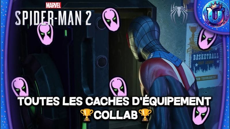 MARVEL'S SPIDER-MAN 2 - Toutes les caches d'équipement du Rôdeur🏆 Collab 🏆