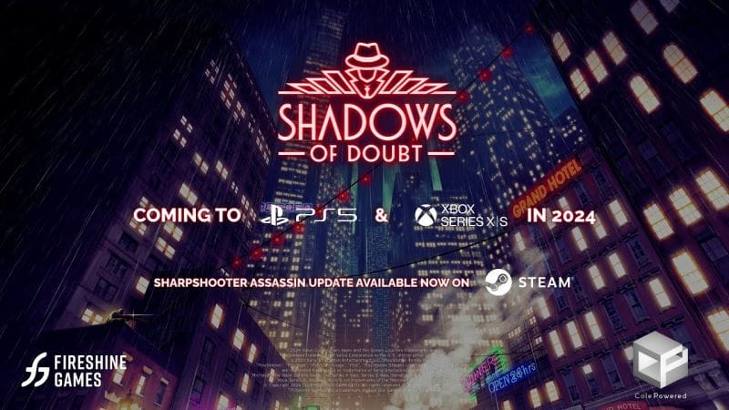 Shadows of Doubt annonce ses versions consoles et sa nouvelle mise à jour de contenu