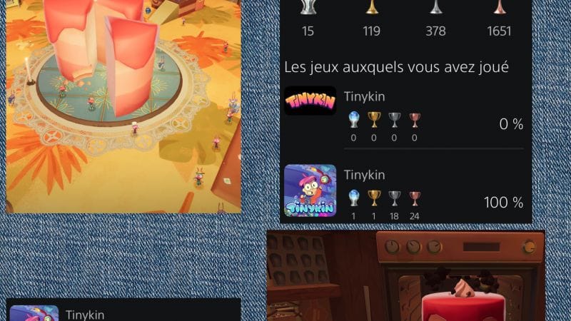 Tinykin platine PS5 pas de drops PS4