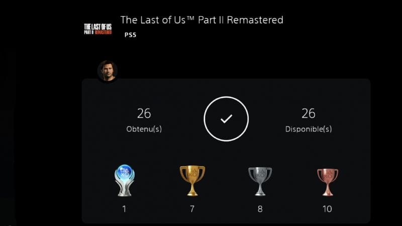 Platine # 22 The Last of Us part II remastered