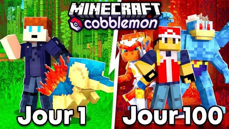 100 JOURS sur Le Meilleur Mod Pokemon Minecraft ! (Cobblemon)