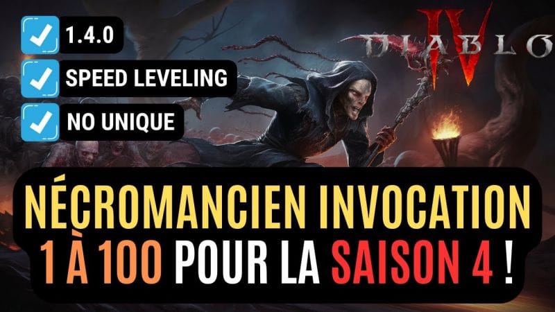 Le Nouveau Build Nécromancien Invocation Speed Leveling Pour Anéantir La Saison 4 En Famille !