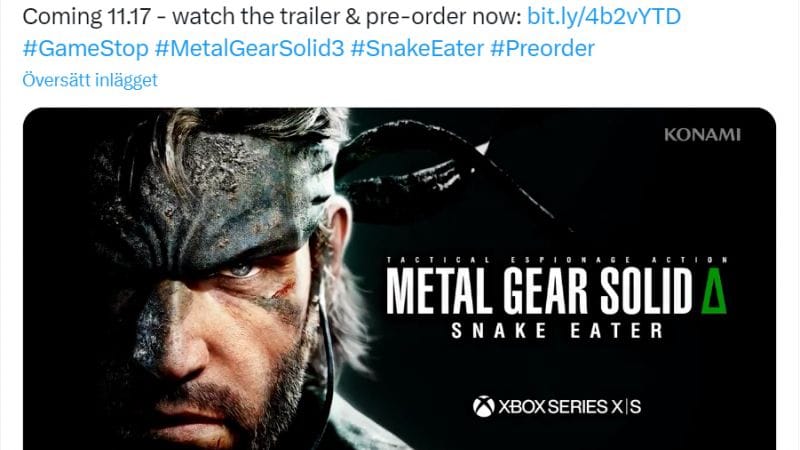 Metal Gear Solid Δ: Snake Eater sera lancé en novembre selon GameStop