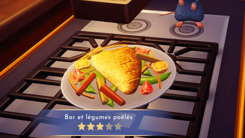 Bar et légumes poêlés Disney Dreamlight Valley : comment préparer cette recette 3 étoiles ?