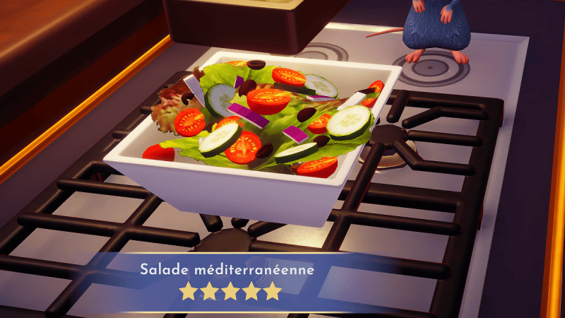 Salade méditerranéenne Disney Dreamlight Valley : comment préparer cette recette 5 étoiles ?