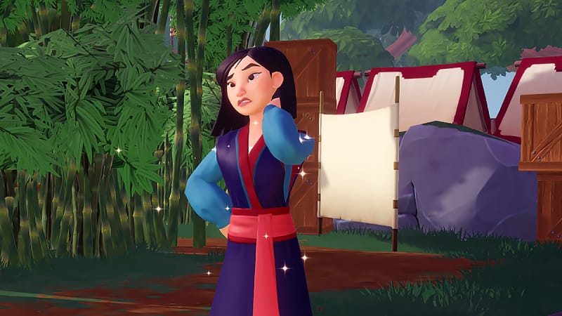 Mulan Disney Dreamlight Valley : galets, pizza végétarienne, grenat... Toutes les quêtes de Mulan