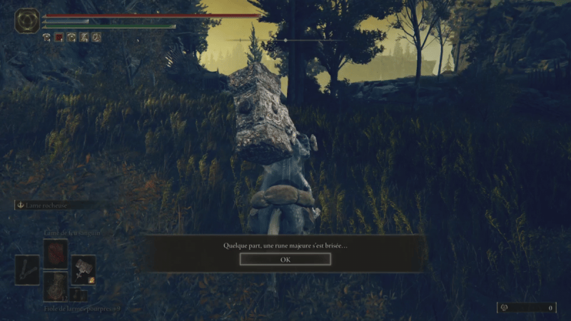 Rune majeure brisée Elden Ring DLC : Quelle est cette notification qui survient dans le monde ouvert ?