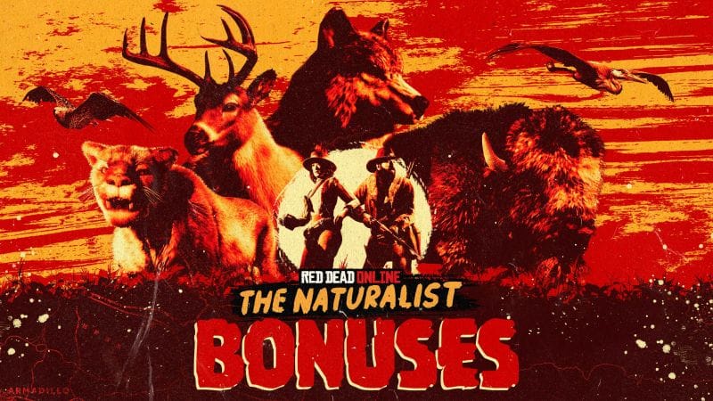 Les naturalistes profitent de récompenses triplées et de bonus en prélevant des échantillons animaliers et en participant aux évènements du mode exploration de naturaliste - Rockstar Games