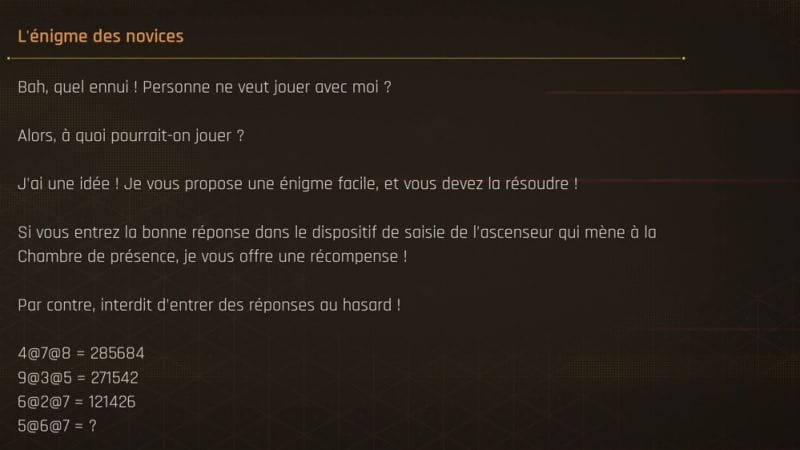 L'énigme des novices