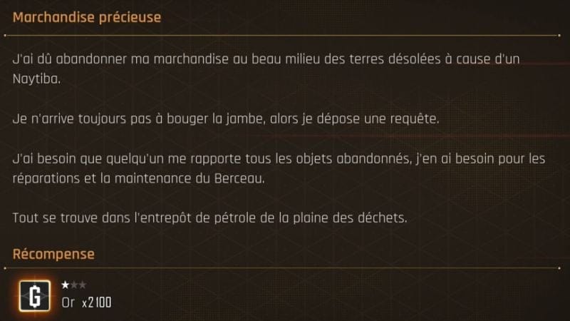 Marchandise précieuse