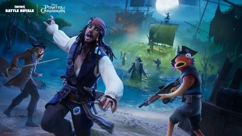 Jack Sparrow et la licence Pirates des Caraïbes partent à l'abordage de Fortnite