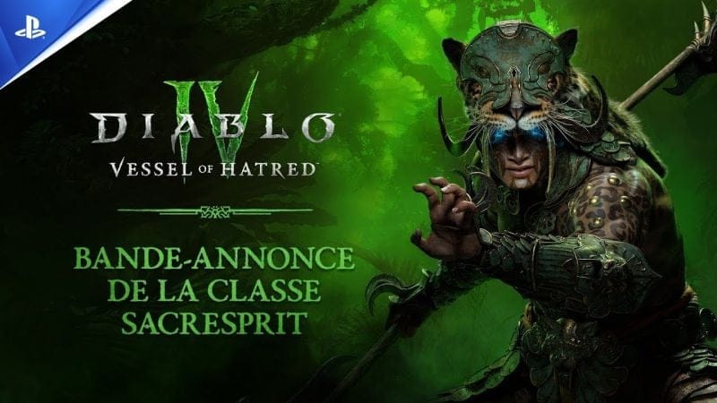Diablo IV | Vessel of Hatred | Trailer de la classe sacresprit - FR | PS5, PS4