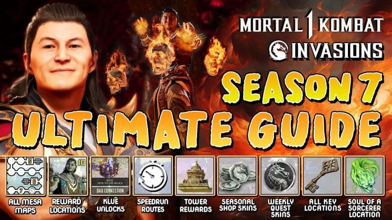 MK1 Season 7 Ultimate Guide: Invasions Maps, Klues, Skins, Towers, Speedruns & More
