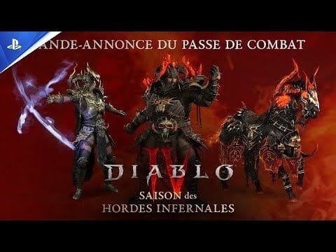 Diablo IV - Trailer du passe de combat de la Saison des hordes infernales | PS5, PS4