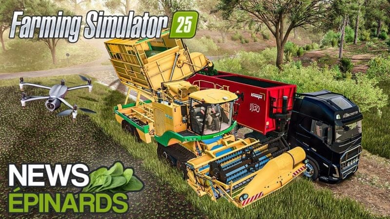 Récolteuse d'épinards sur Farming Simulator 25 ! Nouvelle culture, Nouvelles machines et shader FS25