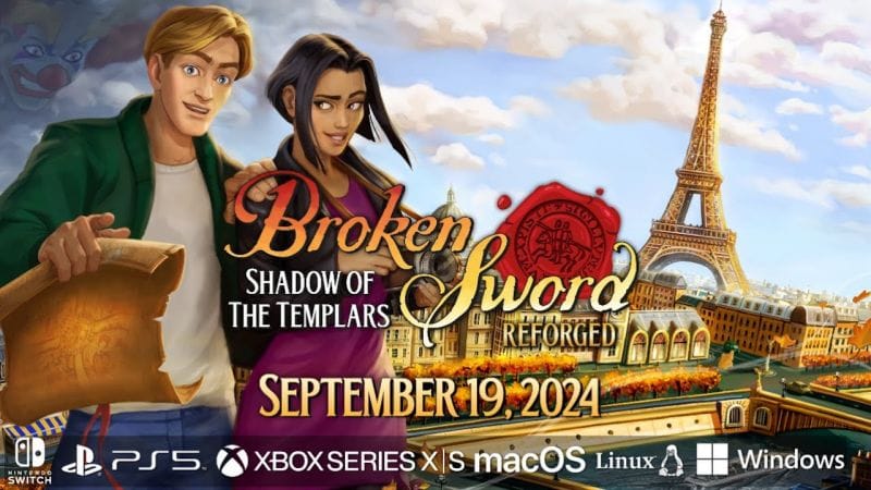 Les Chevaliers de Baphomet - L'ombre des Templiers: Reforged, le remaster d'un monument du point'n click, sortira le 19 septembre sur PC et consoles