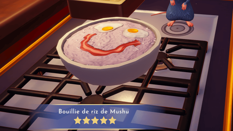 Bouillie de riz de Mushu Disney Dreamlight Valley : comment préparer cette recette 5 étoiles ?