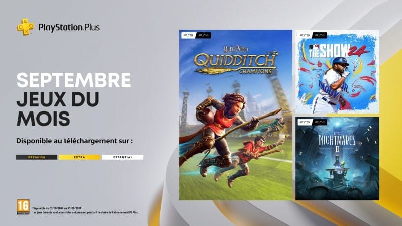 Les jeux du mois PlayStation Plus de septembre : Harry Potter: Quidditch Champions, MLB The Show 24, Little Nightmares II