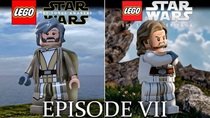 Lego Star Wars The Force Awakens vs The Skywalker Saga Graphics Comparison #lego #legostarwars