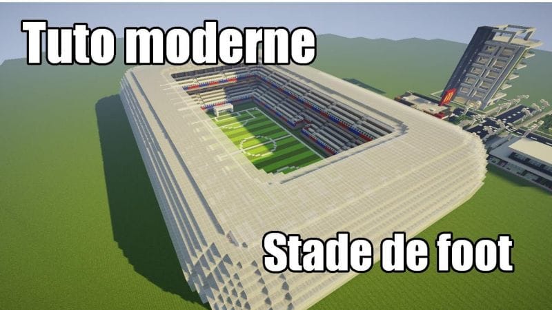 Minecraft - Tuto ville moderne #14 - Le Stade de foot 3/4