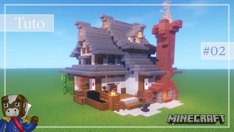 Minecraft - Tuto Construire un Village Japonais de A à Z #02 - La Forge (+ Intérieur)