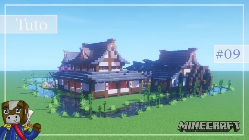 Minecraft - Tuto Construire un Village Japonais de A à Z #09 - La Rivière