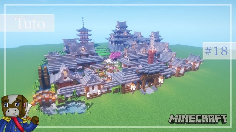 Minecraft - Tuto Construire un Village Japonais de A à Z #18 - Décorations