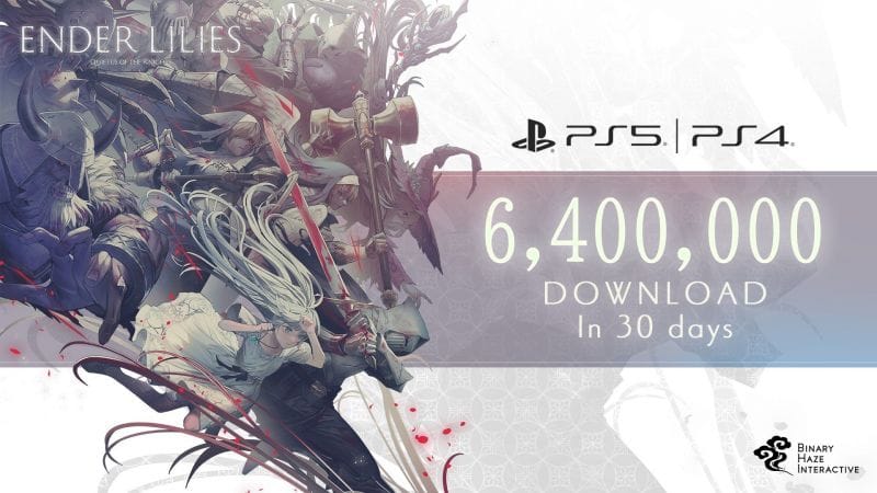 Ender Lilies: Quietus of the Knights a trouvé le succès avec le PS Plus : il compte déjà plus de 6,4 millions de téléchargements en un mois.