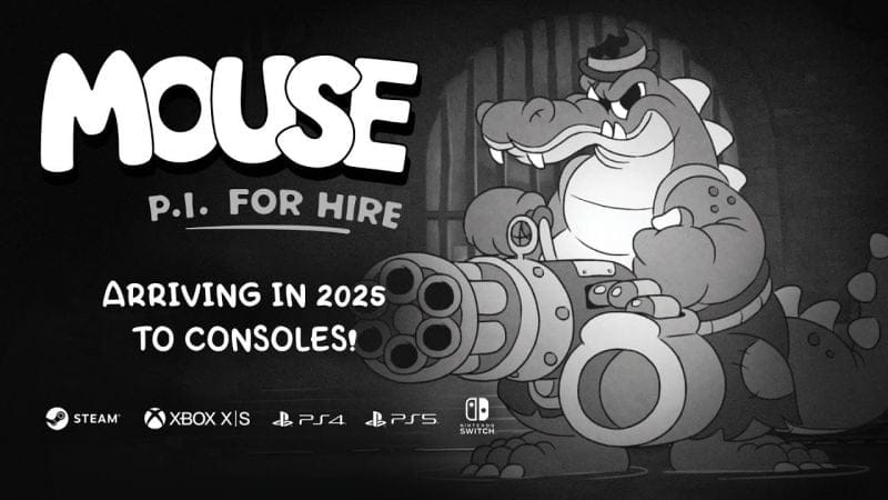 Le FPS cartoonesque Mouse: P.I. For Hire annoncé sur consoles pour 2025, un nouveau trailer jazz dévoilé